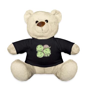 Turtle Motif - Teddy Bear - black - Front