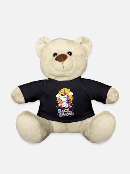 Unicorn Einhorn zurück zur Schule - Teddy - Schwarz