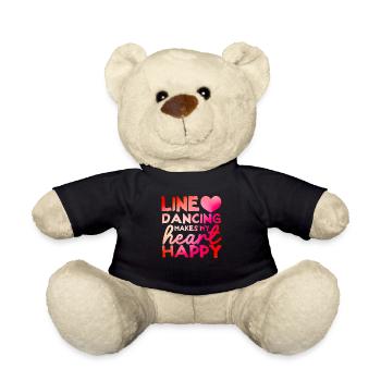 Line Dancing Makes My Heart Happy Funny - Teddy Bear - black - Front
