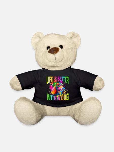 Das Leben Ist Besser Mit Einem Hund - Teddy - Schwarz