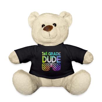 Kindergarten Teacher Funny Student 1st Graduation - Teddy Bear - black - Front
