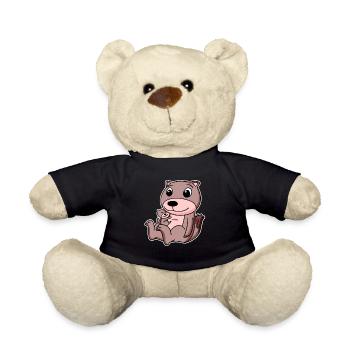 Famille de belettes - belette avec bébé - Nounours - noir - Devant