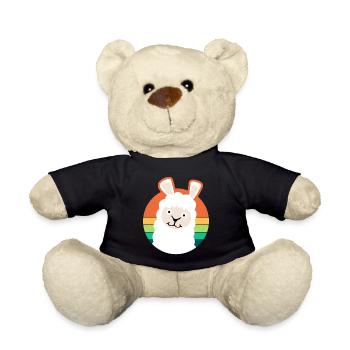 Alpacas Retro Alpaca - Teddy Bear - black - Front