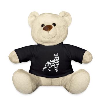 Propriétaire de chien Silhouette d’amant de chien - Nounours - noir - Devant