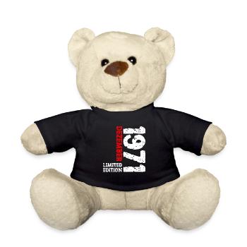 1971 December Limited Edition 52nd Birthday Decoration - Teddy Bear - black - Front