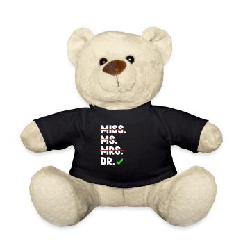 Fräulein Dr. Stolz Ph.d. Doctorate Bachelor - Teddy Bear - black - Front