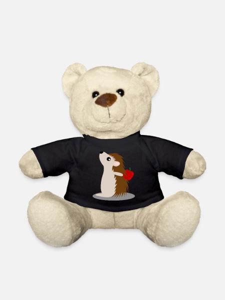 Hedgehog with Apple Hedgehogs - Teddy - Schwarz