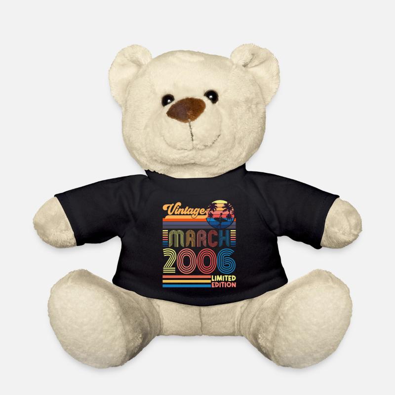 Geburtstag März 2006.Geschenk März 2006.März 2006 - Teddy - Schwarz