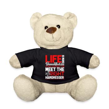 Hair Stylist Meet The Right Hair Stylist - Teddy Bear - black - Front