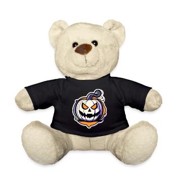 Kürbis Halloween Zeichnung - Teddy - Schwarz - Vorne