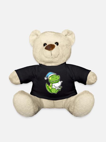 Dinosaure avec oreiller et bonnet somnolent - Dino - Nounours - noir