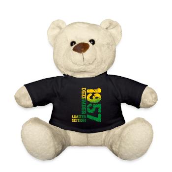 1957 Dezember Limited Edition 66. Geburtstag Deko - Teddy - Schwarz - Vorne