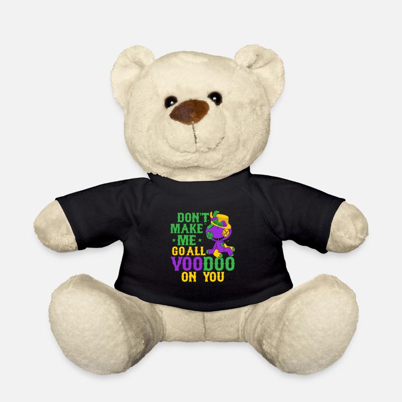 Ne me fais pas aller tout vaudou sur toi Mardi Gras Carn - Nounours - noir
