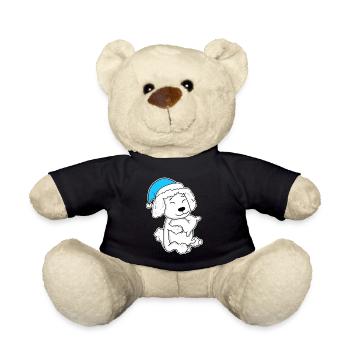 Poodle Sleeping Tiredness Dog - Teddy Bear - black - Front