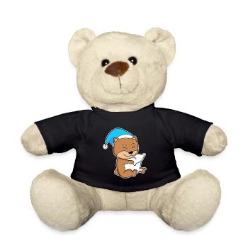Shiba Inu Sleeping Fatigue Dog - Teddy Bear - black - Front
