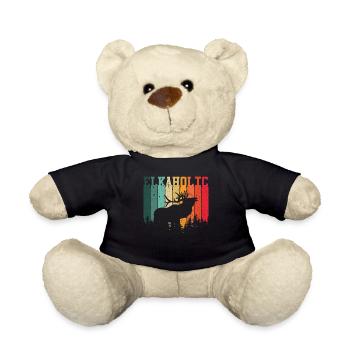 Elk Hunting Elkaholic Hunters - Teddy Bear - black - Front