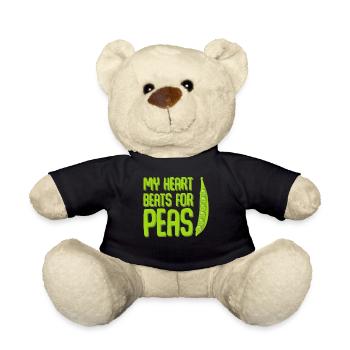 Pea Peas Vegan Vegetarian - Teddy - Schwarz - Vorne
