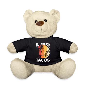 Schweißen Spruch Metallarbeiter Schweißer Papa - Teddy - Schwarz - Vorne