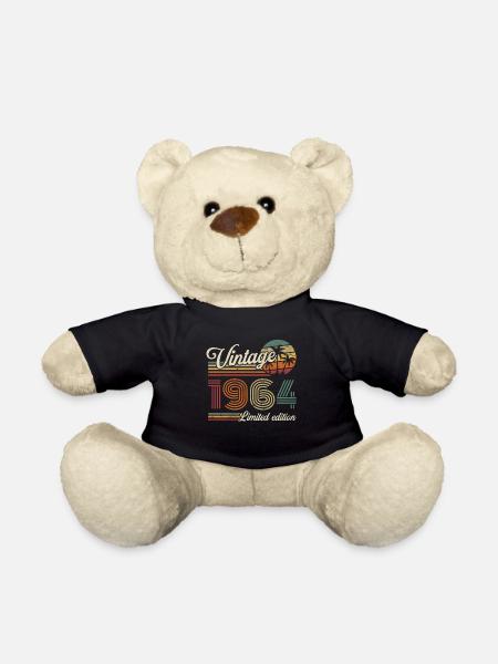 Vintage Rétro Cadeau Anniversaire pour Né en 1964 - Nounours - noir