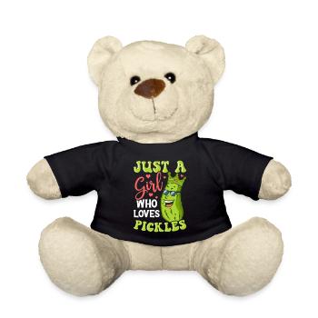 Nur ein Mädchen, das Gurken liebt. Lustiger - Teddy - Schwarz - Vorne