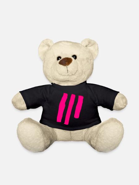 Streifen - Pink - Teddy - Schwarz