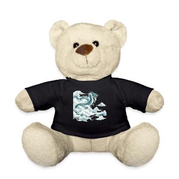 Drachenwolke Chinesischer Drache Aquarell Kunst - Teddy - Schwarz - Vorne