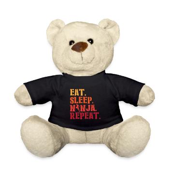 Eat Sleep Ninja Repeat Shadow Warrior Ninja - Teddy Bear - black - Front