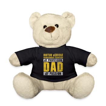 Dad By Passion Profession Automotive Mechatronics - Teddy Bear - black - Front