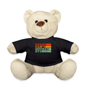 Sorry Can't Hockey Bye Hockey Lover - Teddy Bear - black - Front