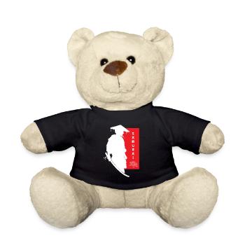 Samurai Blume Krieger Seelenfrieden Kunst - Teddy - Schwarz - Vorne