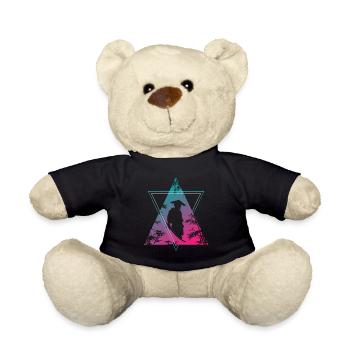 Neon Samurai Moderner Krieger Geist - Teddy - Schwarz - Vorne