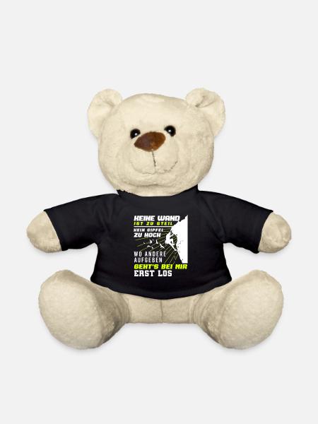 Klettern bouldern lustiges Motiv Kletterer - Teddy - Schwarz