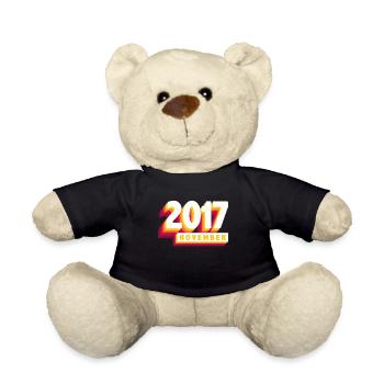 November 2017 6 Jahren Mann Frau Geburtstag - Teddy - Schwarz - Vorne