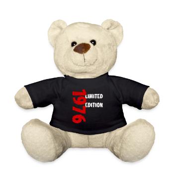 1976 Limited Edition Birthday Gift Wife Husband - Teddy Bear - black - Front