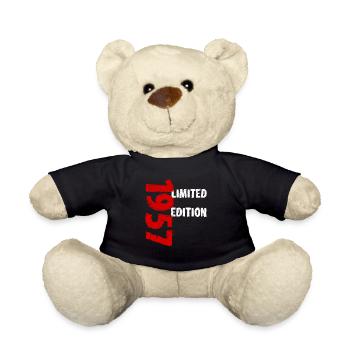 1957 édition limitée anniversaire cadeau femme mari - Nounours - noir - Devant