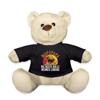 Hundepapa Mopspapa Herrchen Hund Mops - Teddy - Schwarz - Vorne
