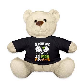 Ich kann nicht Padel und Aperitif Padeliste Geschenk - Teddy - Schwarz - Vorne