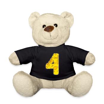 Numéros 4 - Quatre - Quatrième - Nounours - noir - Devant