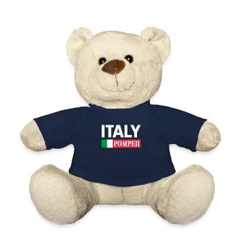 Italy Flag Pompeii Conservation Volcanic Eruption - Teddy Bear - french navy - Front