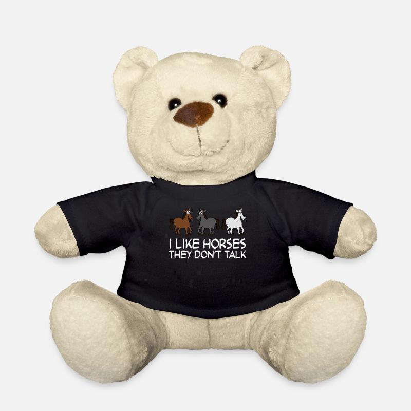 Funny Horses Horse Riding - Teddy Bear - black