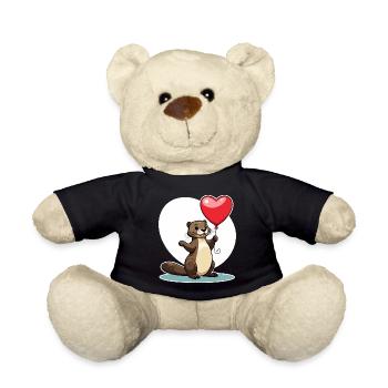 Otter Herz - Valentinstag - Teddy - Schwarz - Vorne