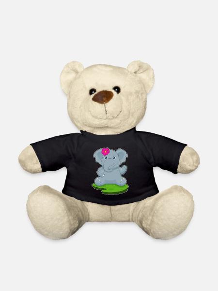 Elefant Blume - Teddy - Schwarz