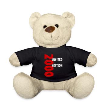 2000 Limited Edition Birthday Gift Wife Husband - Teddy Bear - black - Front