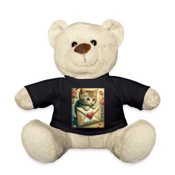 LETTRE CHAT DE LA SAINT-VALENTIN Mon grand amour - Nounours - noir - Devant