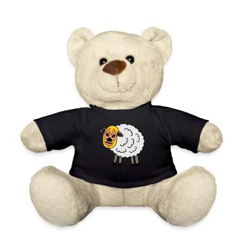 Lucha Libre Sheep Wrestling - Teddy Bear - black - Front