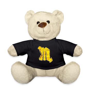 Signe du zodiaque Symbole du Scorpion - Nounours - noir - Devant