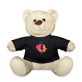 Seepferdchen Flüstern Ozean Geheimnis - Teddy - Schwarz - Vorne