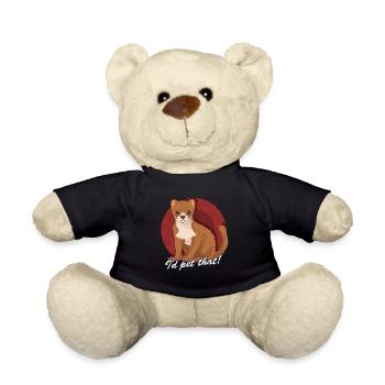 Weasel Mouse Weasel Dwarf Weasel Gift - Teddy Bear - black - Front