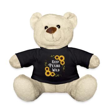 Wildflower Fields Wildflowers Bluebonnet - Teddy Bear - black - Front