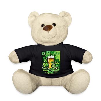 ST PATRICK ́S DAY SNAKE BEER SHAMROCK - Teddy Bear - black - Front